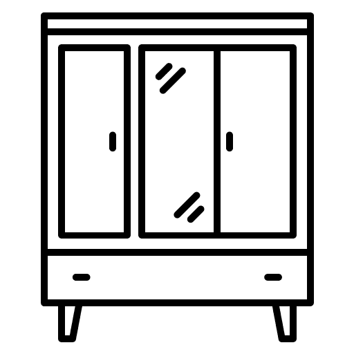 Wardrobe wardrobe furniture and household sideboard icon