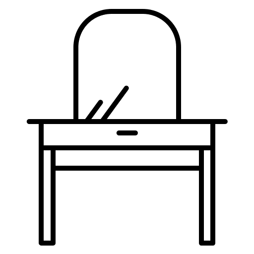 Dressing table cabinet interior sideboard icon