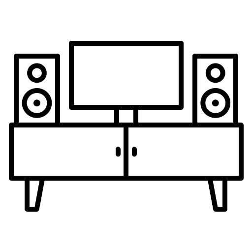 Home cinema television home cinema furniture and household icon