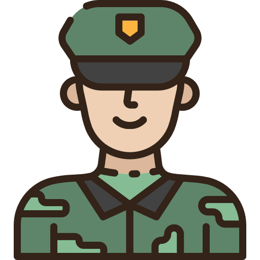 Lieutenant people professions and jobs commander icon
