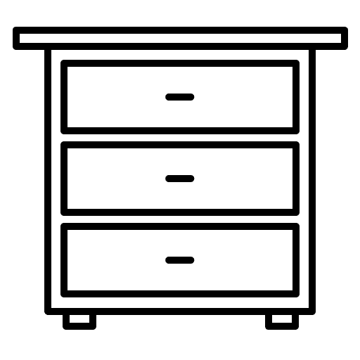 Sideboard chest furniture and household chest of drawers icon