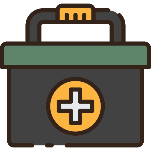 First aid kit healthcare care medicine icon