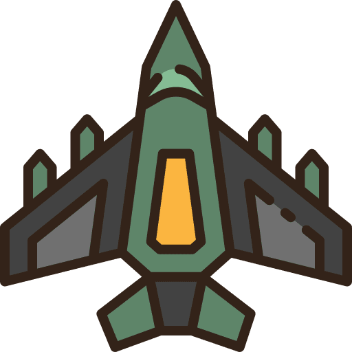 Jet army weapon aircraft icon