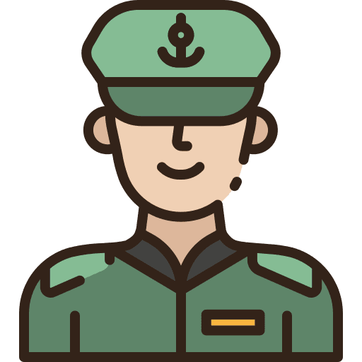 Marine navigate uniform sailor icon