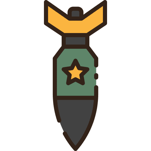 Missile miscellaneous bombs explosive icon