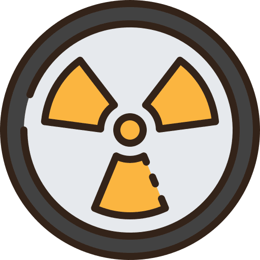 Radiation science nuclear atomic icon