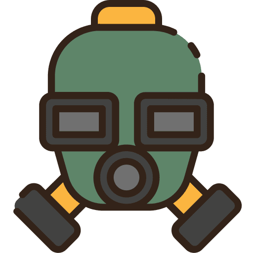 Gas mask chemical weapon biological hazard miscellaneous icon