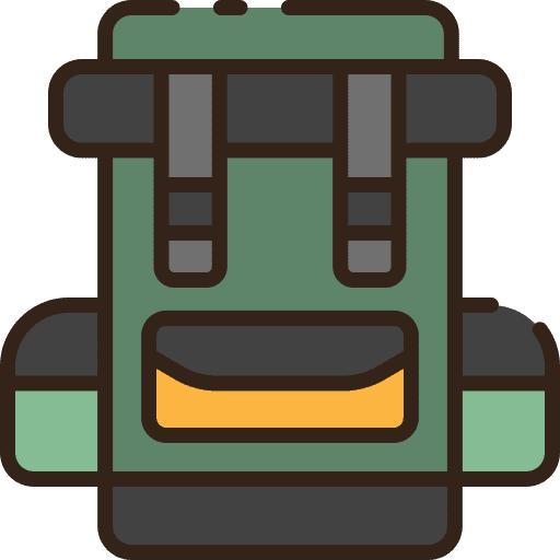 Bag camping travel bag luggage icon