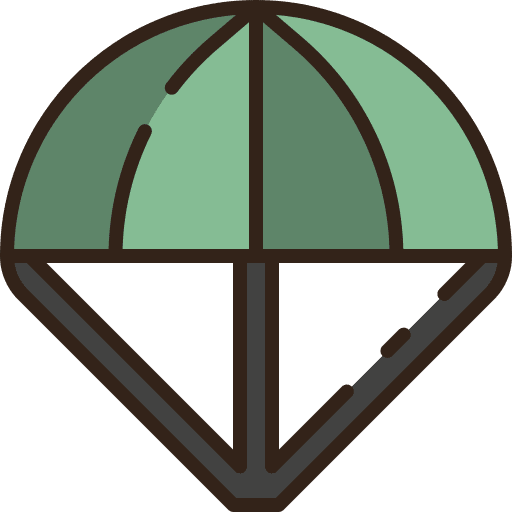 Parachute parachute parachuting aeroplane icon