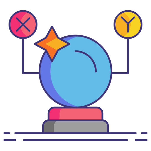 Predicting business buying decision marketing icon