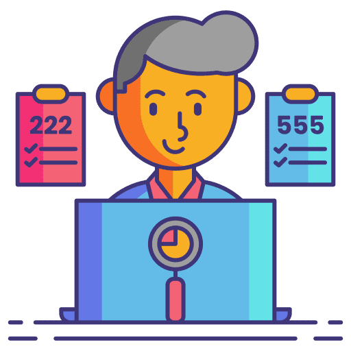 Quantitative search information analytics icon
