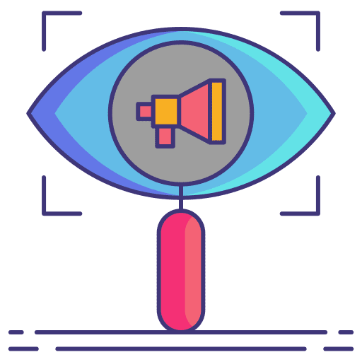 Retinal scanner iris scanning eye icon
