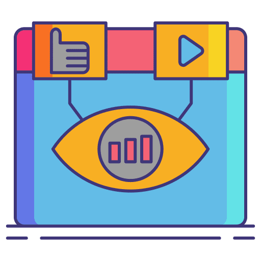 Monitoring content marketing loud social media marketing icon