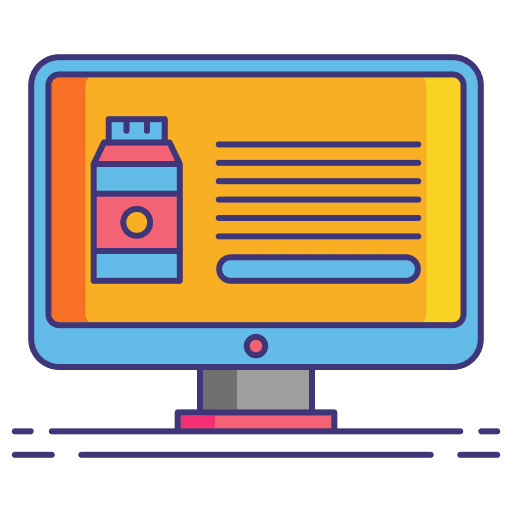 Retail data marketing business and finance icon