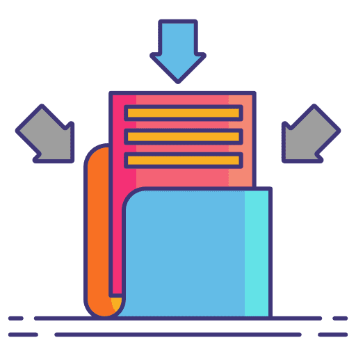 Data collection oracle data integrator files and folders interface icon