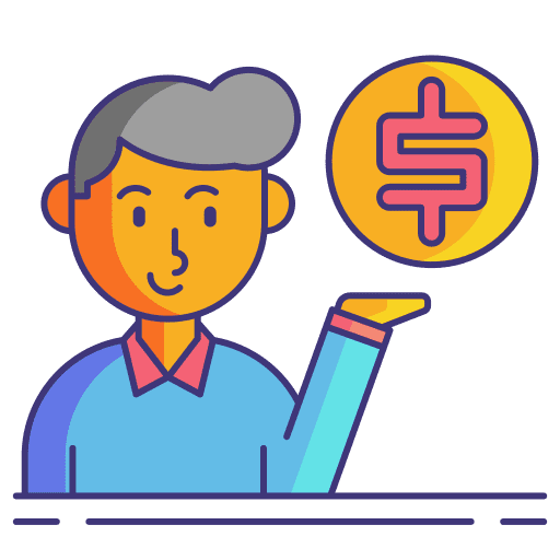 Broker market agent professions and jobs icon