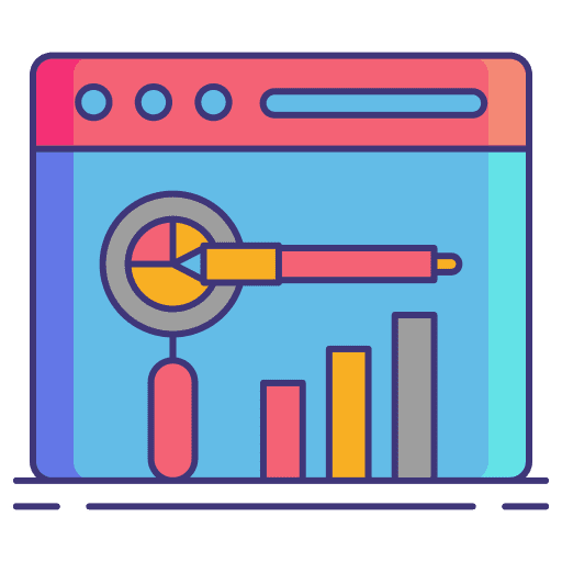 Data analytics website analytics ecommerce icon