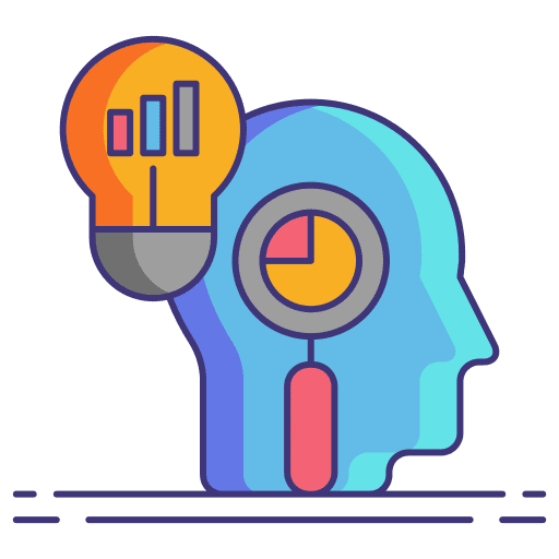 Insight seo and web bar chart stats icon