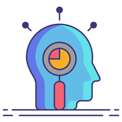 Psychology thinking psychologist business and finance icon