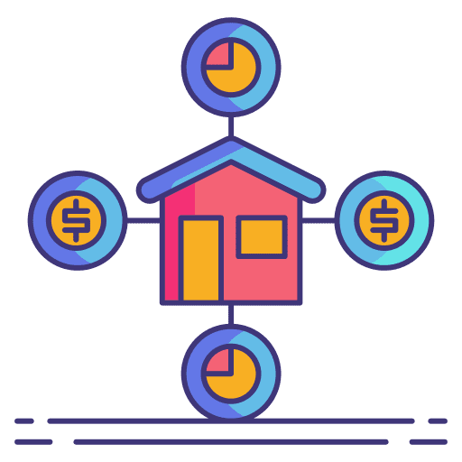 Share market share marketing icon