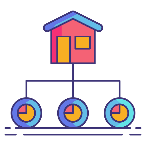 Structure finance and business market commercial icon