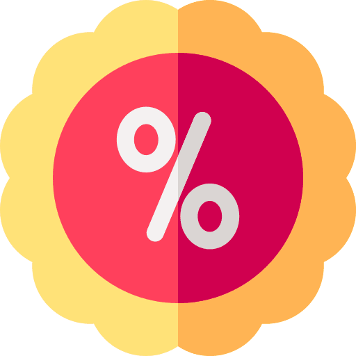 Discount percentage sale commerce and shopping icon