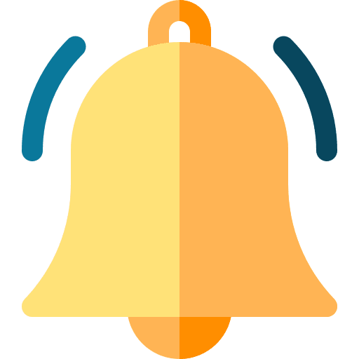 Notification music and multimedia alarm bell icon