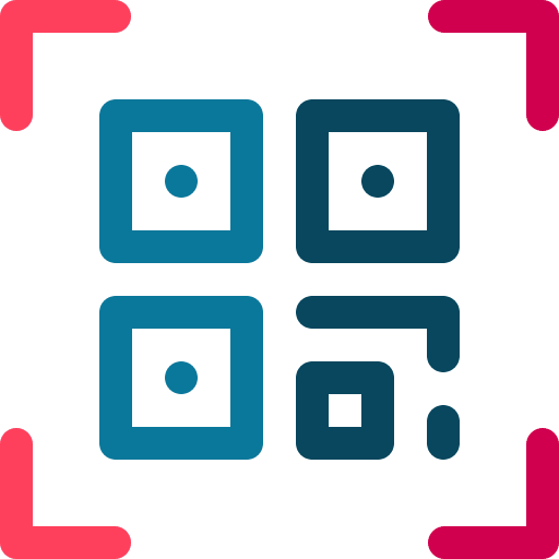 Qr code coding interface highlight stories icon