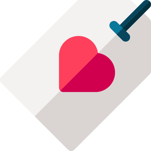 Tag tag heart commerce and shopping icon