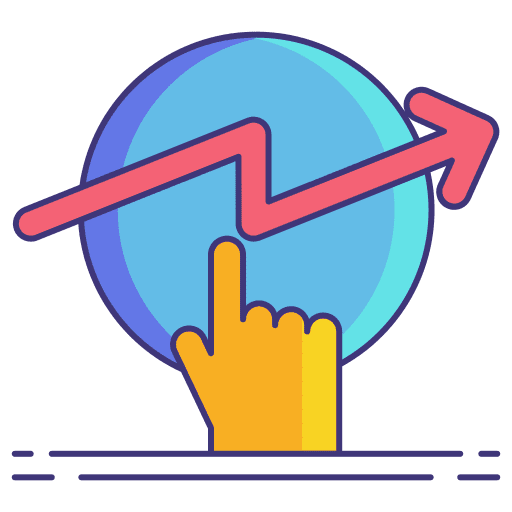 Trends finance trends bar graph icon