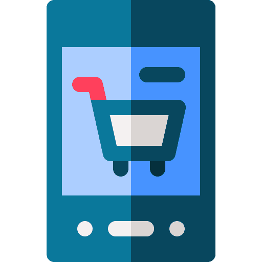 Online shopping smartphone highlight stories mobile shopping icon