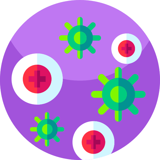 Immune lymph nodes body parts cell icon