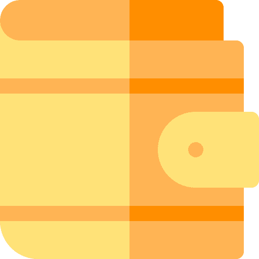 Wallet business and finance purse pay icon