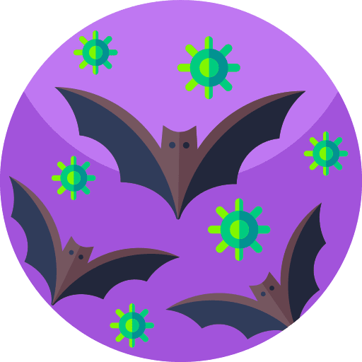 Bat healthcare and medical animal virus icon