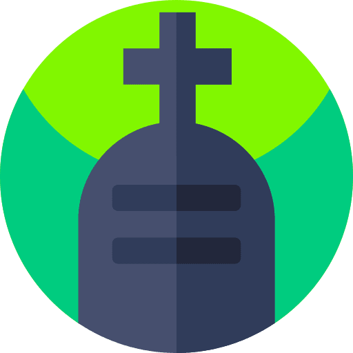 Death cultures funeral cementery icon