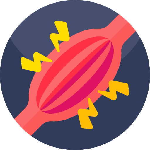 Pain muscle fibre healthcare and medical icon