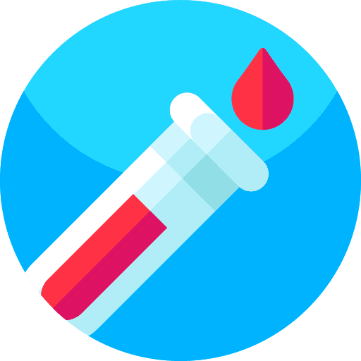 Blood sample coronavirus testing test tube icon