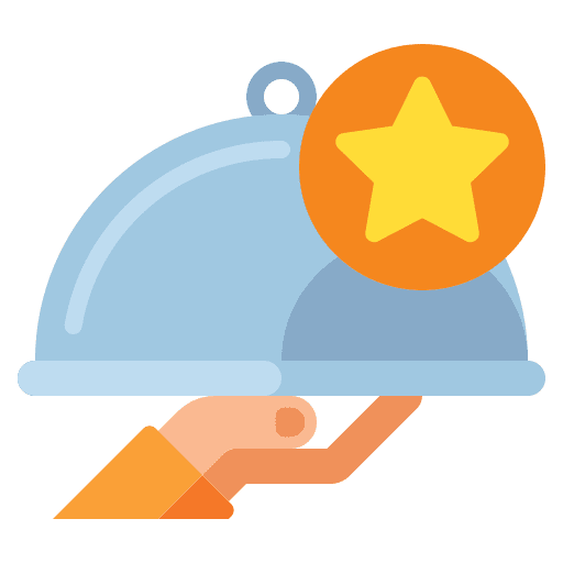 Catering star buffet service icon