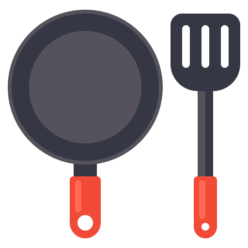 Cooking tools tools and utensils pan spatula icon
