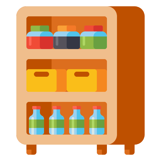 Pantry food and restaurant refrigerator freeze icon