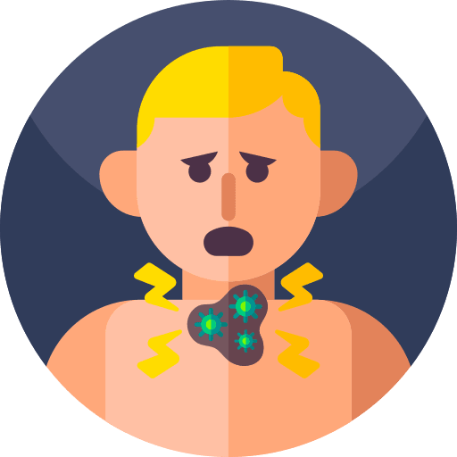 Sore throat sore throat coronavirus body part icon