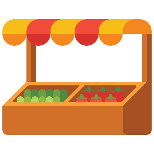Market fruit food fruits and vegetables icon