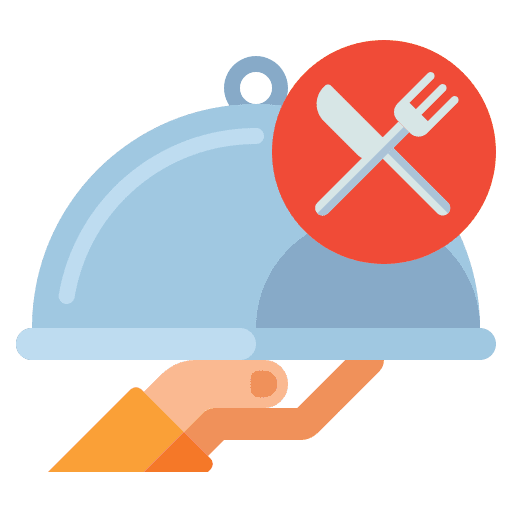 Catering dinner party food and restaurant icon