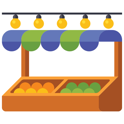 Market food and restaurant shop commerce icon