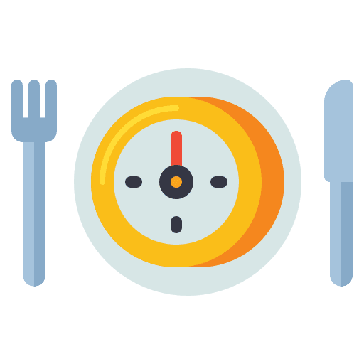 Cooking time time and date meal cook icon