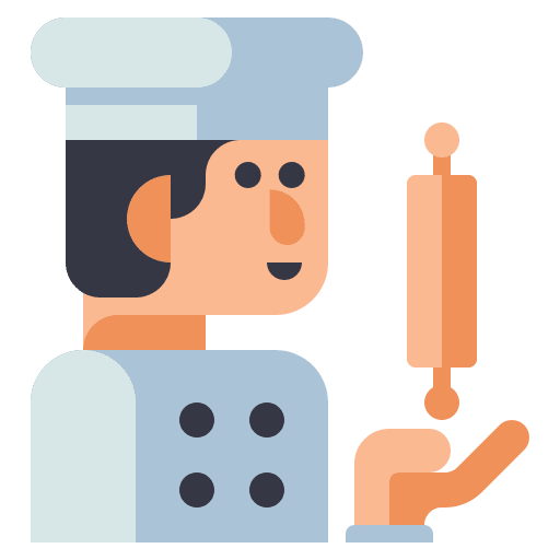 Chef chef baker kitchen icon
