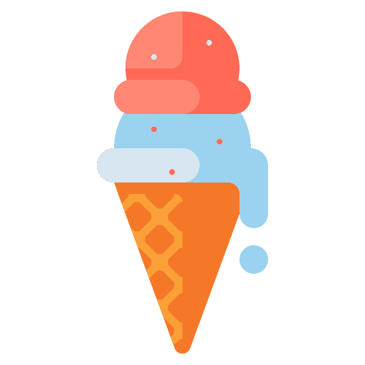 Ice cream summertime dessert summer icon