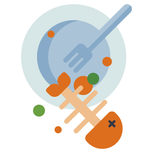 Waste waste trash fishbone icon