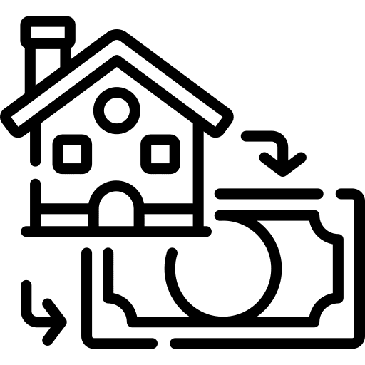 Deal real estate house money icon