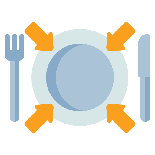 Food plate dish arrow icon